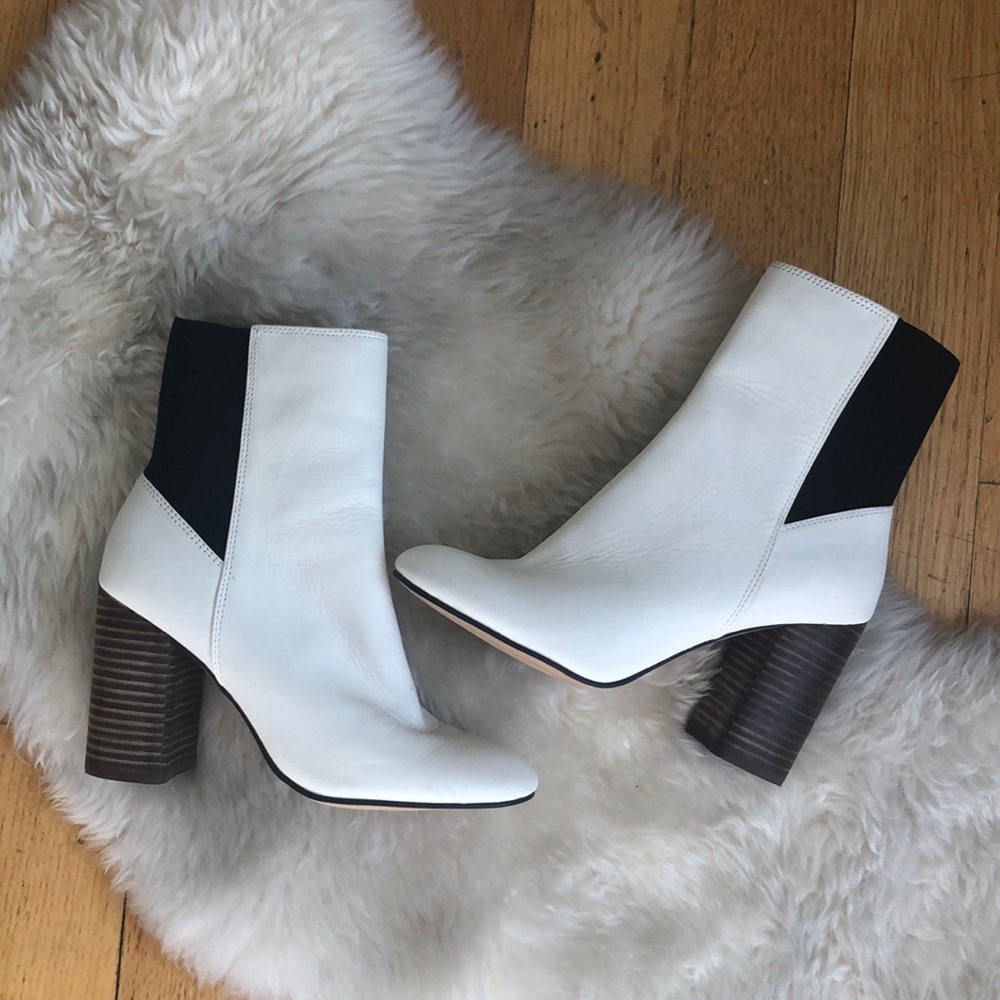 Worn ONCE! Dolce Vita Ramona white leather booties